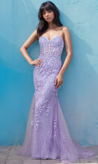 Strapless Sweetheart Long Mermaid Prom Dress 7024