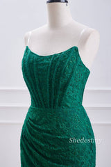Hunter Green Strapless Sheath Short Homecoming Dress