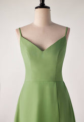 Matcha groene banden thee lengte bruidsmeisje jurk