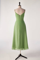 Matcha groene banden thee lengte bruidsmeisje jurk