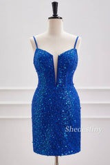 Glitter Beaded Sweetheart A-Line Short Party Dress