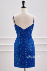 Glitter Beaded Sweetheart A-Line Short Party Dress