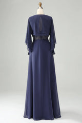A Line Sparkly Beaded Mother of Bride Dress with Shawl