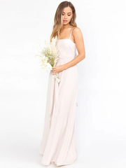 A-Line Floor-Length Lace-up formal dresses evening gown Party Dress Bridesmaid Dresses