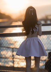 Unique champagne satin short prom dress, cute homecoming dress