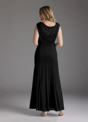 Mermaid Beaded Black formal dresses evening dress Mother of the Bride Dresses