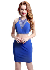 Lycra Two-piece Cocktail Dress