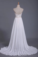 Halter Backless Chiffon Long Wedding Gown With Ruffles Pearl Lace