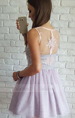 Hot Sale Short Homecoming Prom Dress Trendy Lilac Prom Dresses