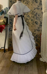 Elegant Prom Dress White Crew Neck Gala Dress Formal Dress Evening Dress HZ0319
