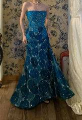 New Arrival Prom Dress Strapless Mermiad Gala Dress Birthday Party Dress Evening Dress HZ0319