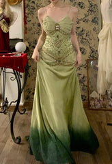 Vintage Prom Dress Ombre Spaghetti Straps Gala Dress Cocktail Dress Evening Dress HZ0319