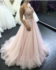 Sleeveless Tulle Prom Dresses See Through Corset