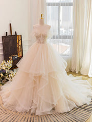 Tulle Lace Long Wedding Dress Lace Tulle Wedding Gown