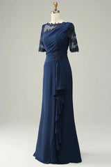 Sheath Mother of Bride Dress with Appliques