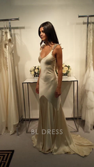 Memaid Elegant V Neck Beading Satin formal dresses Bridesmaid Dresses evening gown Prom Dress