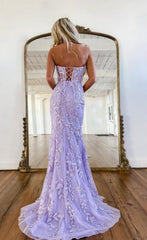 Strapless Leaf Lace Long Prom Dress with Corset Bodice