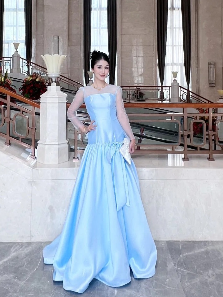Elegant Prom Dress Crew Neck Gala Dress Formal Dress Evening Dress HZ0319