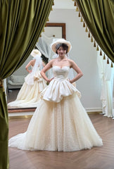 Elegant Wedding Dress Sweetheart Pleated Tulle Wedding Dress HZ0319