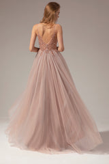 Spaghetti Straps Long Prom Dress With Slit