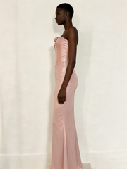 Minimalist Prom Dress Light Pink Strapless Gala Dress Birthday Party Dress Evening Dress HZ0319