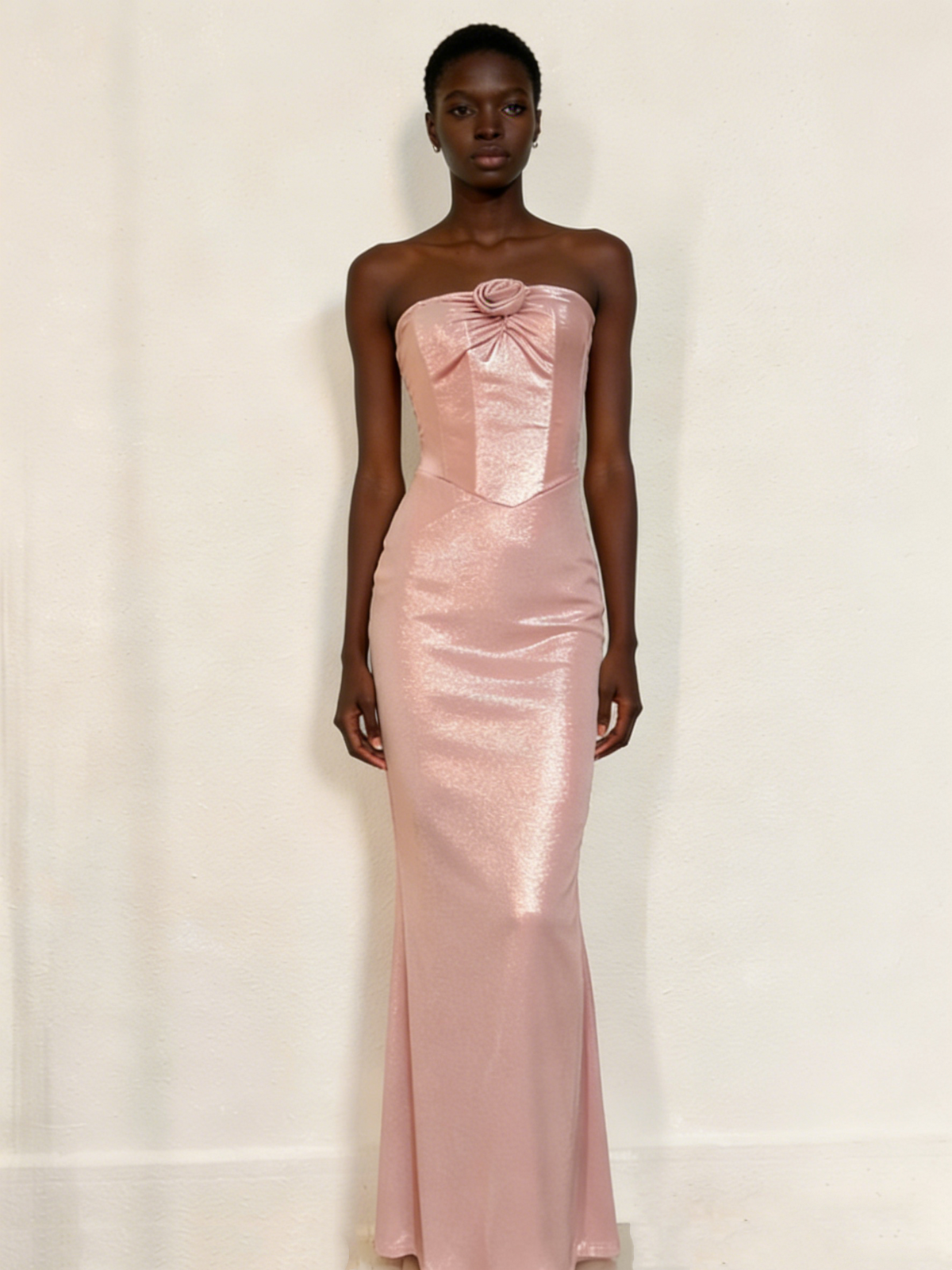Minimalist Prom Dress Light Pink Strapless Gala Dress Birthday Party Dress Evening Dress HZ0319