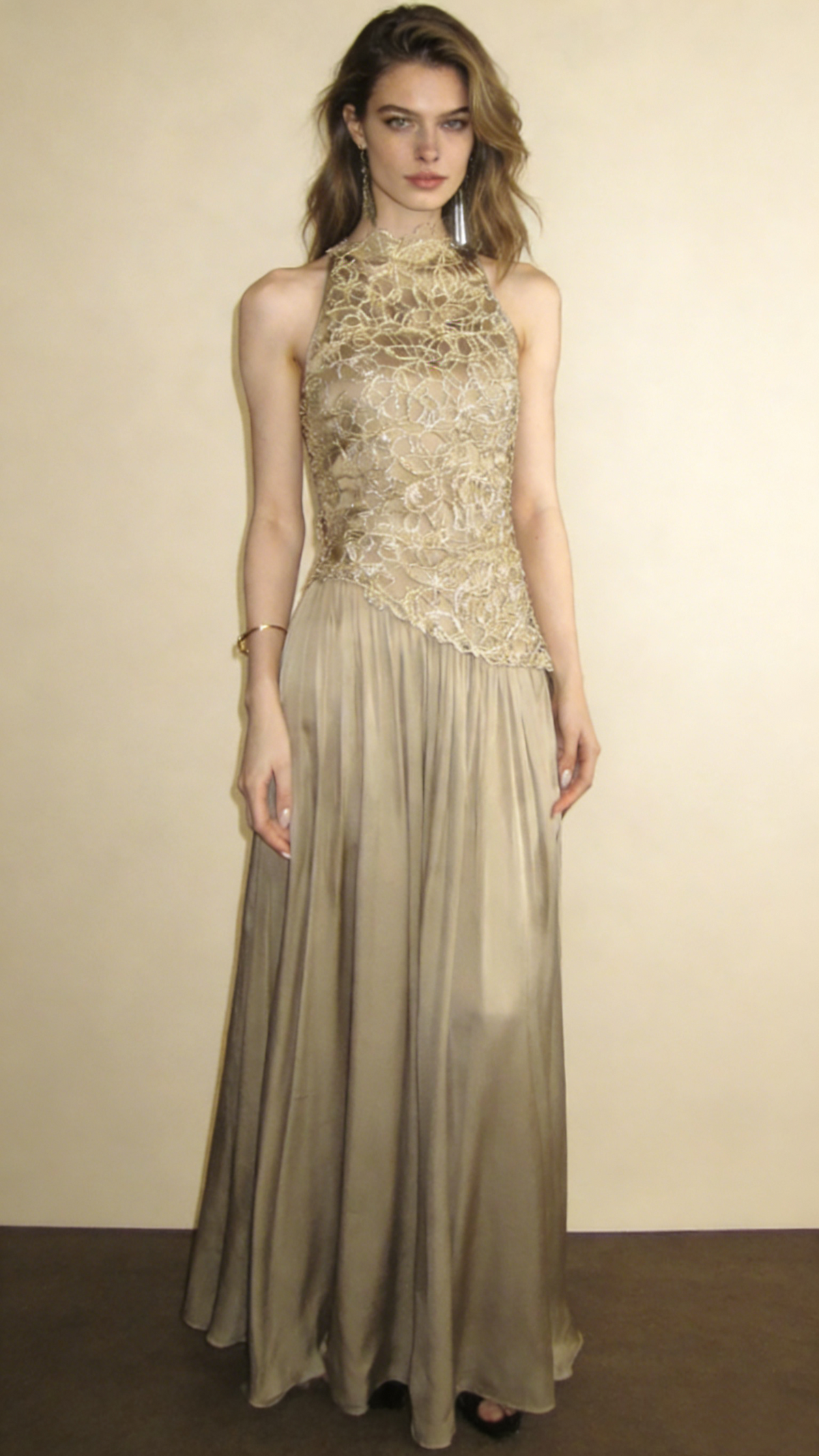 Charming Prom Dress A Line High-collar Pleated Cocktail Dress Evening Dress Wedding Guest Dress HZ0319