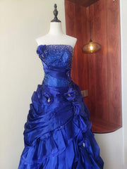 Charming Prom Dress Strapless Tiered Cocktail Dress Evening Dress Gala Dress HZ0319