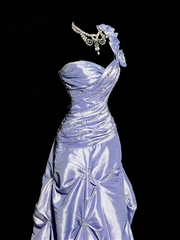 Stunning Prom Dress Lilac One Shoulder Pleated Formal Dress Evening Dresses Gala Dress HZ0319