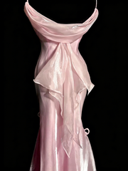 Sweet Prom Dress Light Pink Spaghetti Straps Mermaid Formal Dress Evening Dresses Birthday Party Dress HZ0319