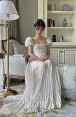 Charming Prom Dress Square Neck Pleated Imperial Dress Evening Dresses Formal Dress HZ0319