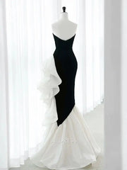 Mermaid Pleated Chic Velvet Black Long formal dresses Bridesmaid Dresses evening gown Prom Dress