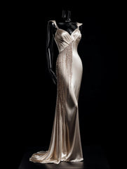 Stunning Satin Prom Dress Sweetheart Pleated Beading Formal Dress Evening Dresses Gala Dress HZ0319