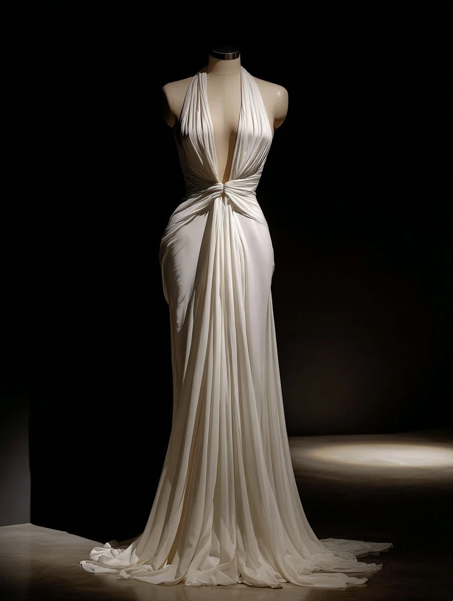 Elegant Prom Dress V-neck Pleated Mermaid Formal Dresses Gala Gown Evening Dress HZ0319
