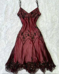 Vintage Beaded Embroidery V-neck Mermaid Prom Dress Party Dress Evening Dress HZ1024
