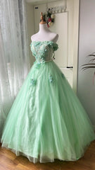 Beauty Ball Gown Light Green Strapless Pleated Tulle Prom Dresses Evening Gala Gown Birthday Party Dress HZ0319