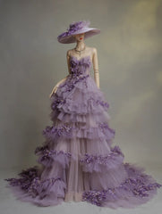 A Line Prom Dress Spaghetti Straps Tulle Tiered Birthday Party Outfits Evening Dress Gala Gown HZ0319