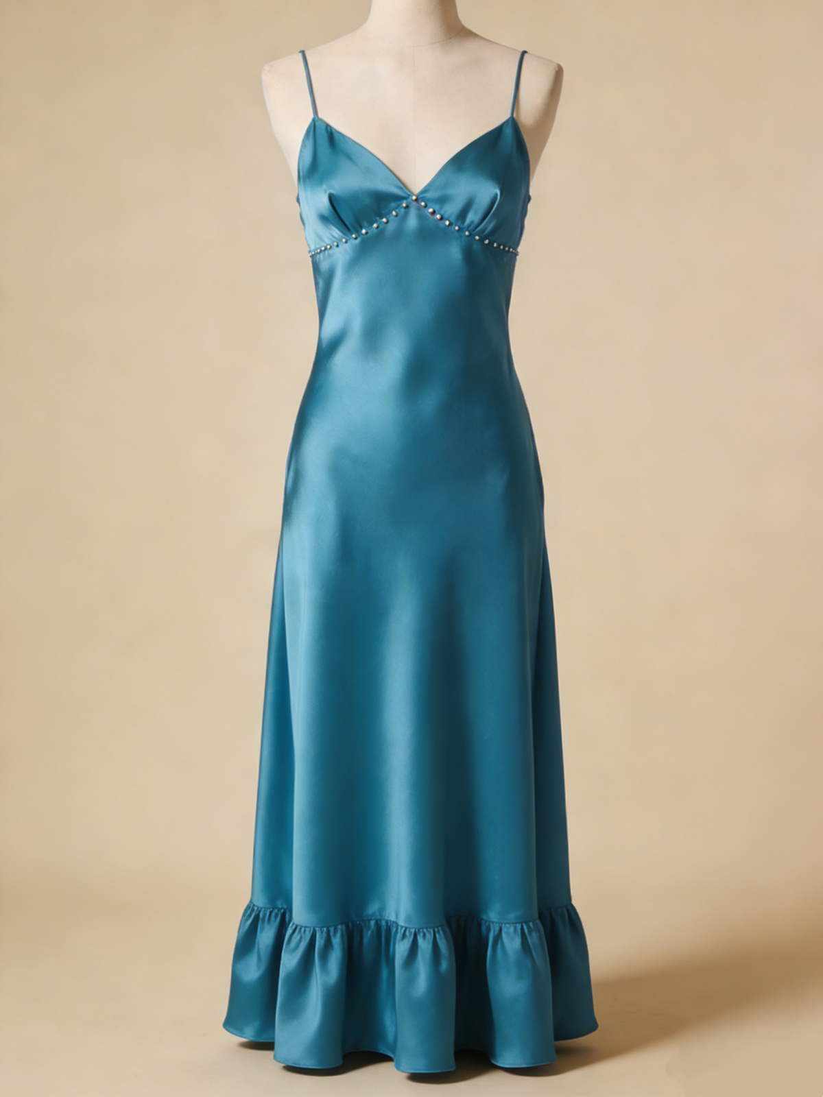 Elegant Prom Dress Satin Spaghetti Straps Pleated Gala Dress Evening Gown Cocktail Outfits HZ0319