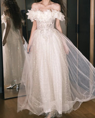 Elegant Prom Dress Off Shoulder Pleated Tulle Gala Gown Party Outfits Evening Dress HZ0319