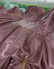 Beauty Prom Dress Sweetheart Beading Pleated Evening Dresses Birthday Party Outfits Gala Gown HZ0319