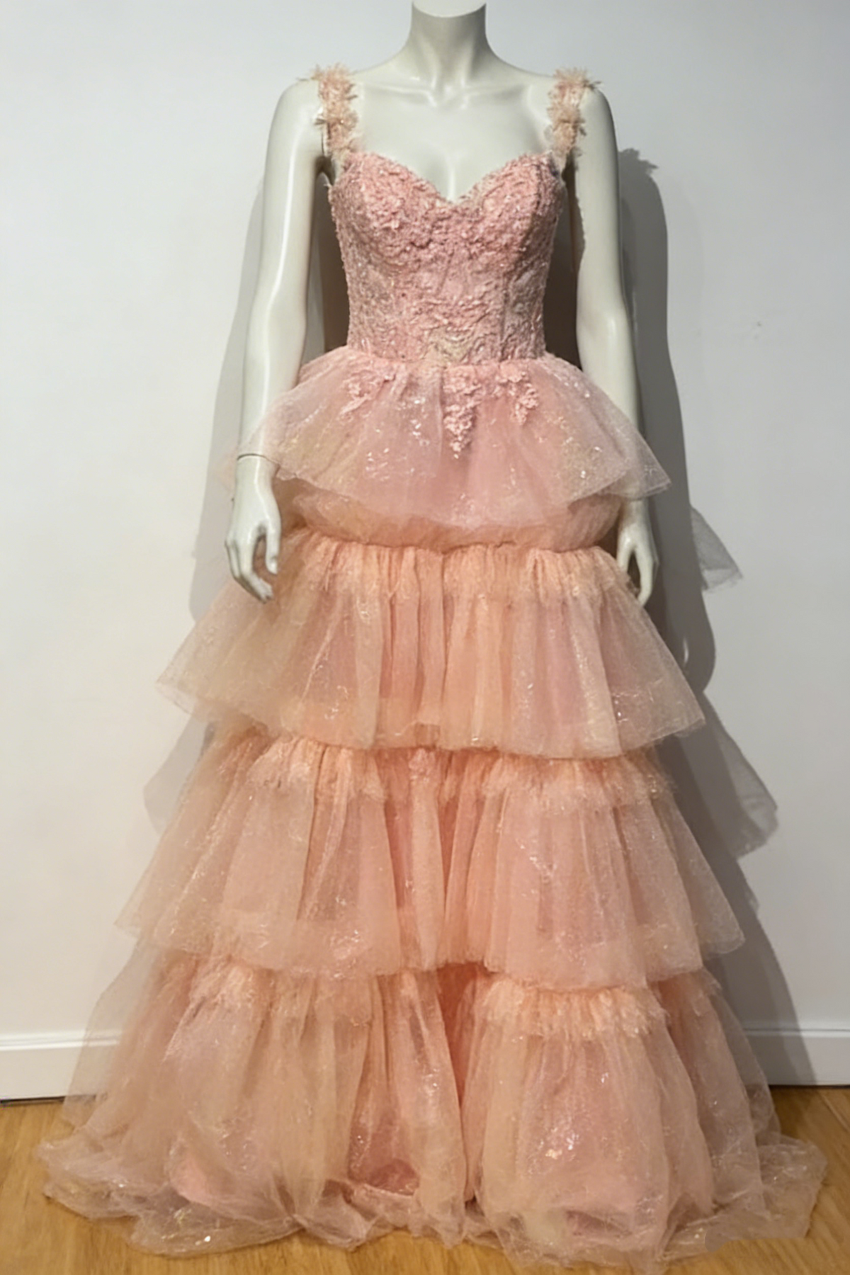 Pretty Prom Dress Spaghetti Straps Pleated Tulle Birthday Party Outfits Evening Dresses Gala Gown HZ0319