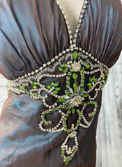 Elegant Prom Dress V-neck Crystal Evening Dress Gala Gown Cocktail Outfits HZ0319