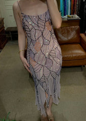Sparking Prom Dress Spaghetti Straps Sequins Evening Dress Gala Gown Cocktail Outfits HZ0319