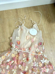 Sweet Homecoming Dress Spaghetti Straps Floral Short Prom Dress Cocktail Outfits Birthday Party Dress HZ0319