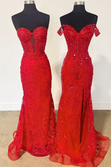 Terry | Black Sweetheart Lace Appliques Mermaid Long Prom Dresses