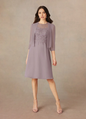 Two Piece A-Line Scoop Sequins Chiffon Dusk formal dresses evening dress Mother of the Bride Dresses