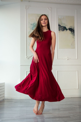 Jimiss - Round neck sleeveless backless long Prom dress