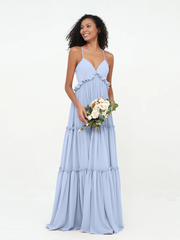 Empire chiffon layered dress Max Bohemian bridesmaid dress
