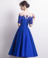 Charming Lace and Satin New Tea Length Bridesmaid Dress, Bridesmaid Dress