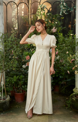 A-line V-Neck Short Sleeve Bridesmaid Dress Formal Dresses for Wedding Guest Cocktail Dress Mother of the Bride Dresses